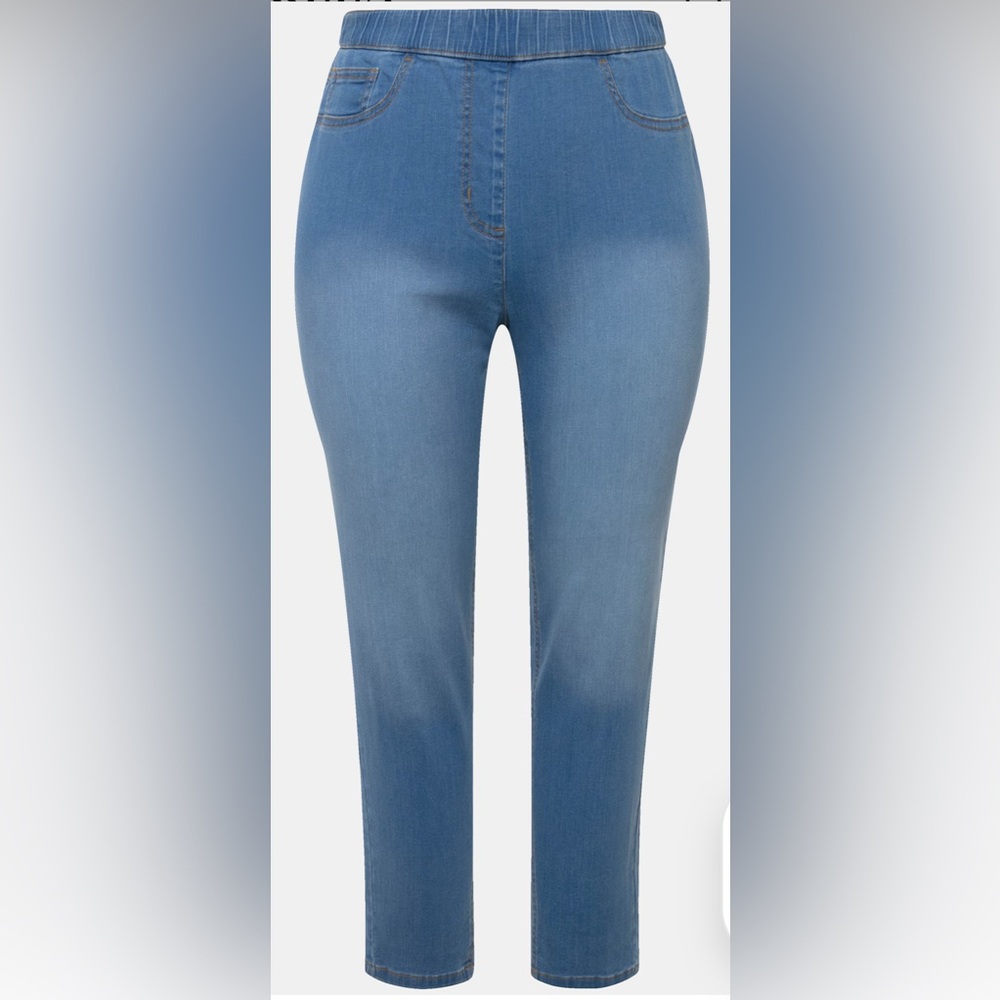 Eileen Fisher Organic Cotton stretchy elastic waist skinny Jeggins. Women Size S
